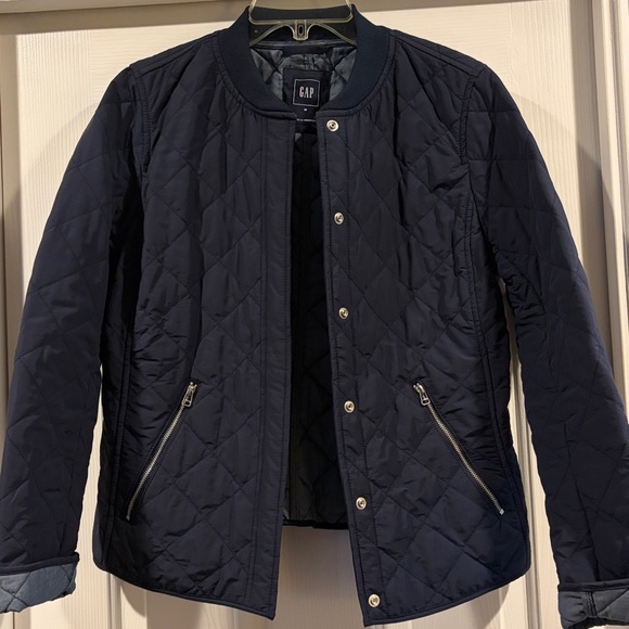 GAP Women's Dark Blue Quilted jacket size M new - Picture 4 of 7
